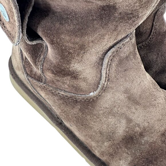 UGG Australia Womens Brown Suede Sheepskin Lined Mid-Calf Boots Size 6 - Picture 11 of 12